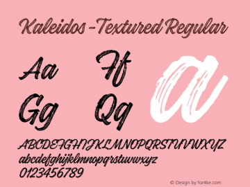 Kaleidos-Textured Regular Version 1.000;PS 001.000;hotconv 1.0.88;makeotf.lib2.5.64775; ttfautohint (v0.95) -d;com.myfonts.mika-melvas.kaleidos-rough.textured.wfkit2.hTQL Font Sample