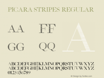 Picara Stripes Regular Version 1.005图片样张