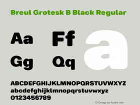 Breul Grotesk B Black Regular Version 1.000 Font Sample
