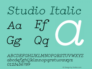Studio Italic Version 1.001图片样张