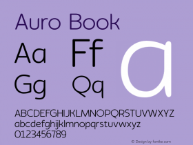 Auro Book 1.000 Font Sample