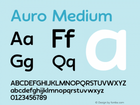 Auro Medium 1.000 Font Sample