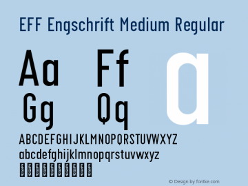 EFF Engschrift Medium Regular Version 0.004;PS 000.004;hotconv 1.0.88;makeotf.lib2.5.64775图片样张