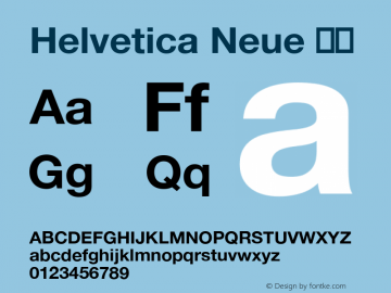 Helvetica Neue 粗体 12.0d0e2图片样张