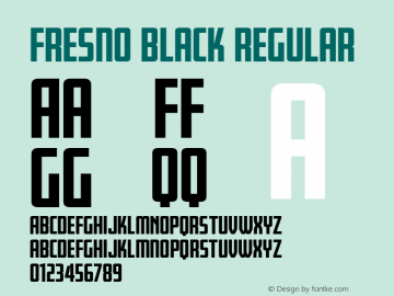Fresno Black Regular Version 3.000 2016 initial release Font Sample