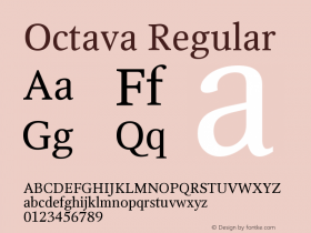 Octava Regular Version 1.000;PS 001.001;hotconv 1.0.38图片样张