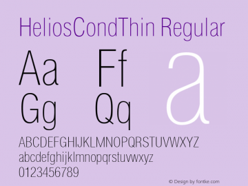 HeliosCondThin Regular OTF 1.0;PS 001.001;Core 116;AOCW 1.0 161图片样张