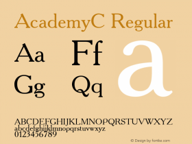 AcademyC Regular OTF 1.0;PS 001.000;Core 116;AOCW 1.0 161图片样张