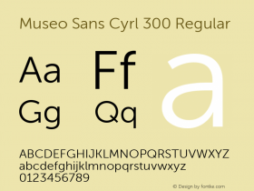 Museo Sans Cyrl 300 Regular Version 1.023图片样张