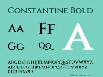 Constantine Bold Version 1.001;PS 001.001;hotconv 1.0.56;makeotf.lib2.0.21325图片样张