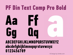 PF Din Text Comp Pro Bold Version 2.005 2005图片样张