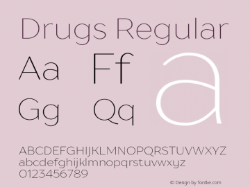 Drugs Regular Version 1.000 Font Sample