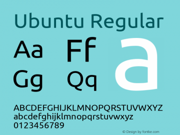 Ubuntu Regular Version 0.80 Font Sample