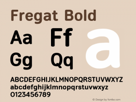 Fregat Bold Version 1.000 2008 initial release Font Sample