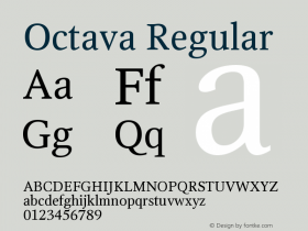 Octava Regular Version 1.000;PS 001.001;hotconv 1.0.38图片样张