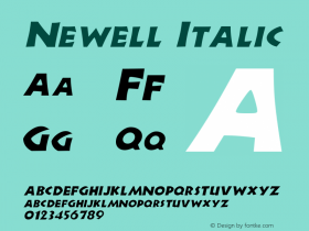 Newell Italic The IMSI MasterFonts Collection, tm 1995 IMSI Font Sample