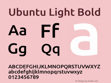 Ubuntu Light Bold Version 0.80图片样张