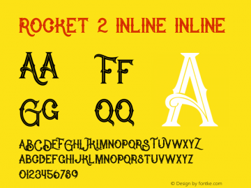 Rocket 2 Inline Inline Version 1.000 Font Sample