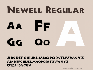 Newell Regular The IMSI MasterFonts Collection, tm 1995, 1996 IMSI (International Microcomputer Software Inc.)图片样张