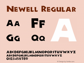 Newell Regular Print Artist: Sierra On-Line, Inc. Font Sample