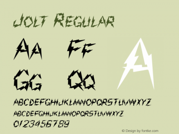 Jolt Regular W.S.I. Int'l v1.1 for GSP: 6/20/95 Font Sample