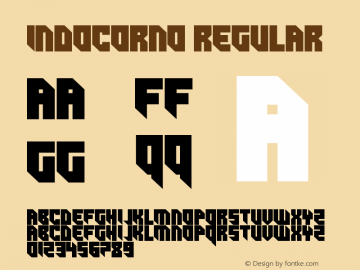 Indocorno Regular Version 1.0 Font Sample