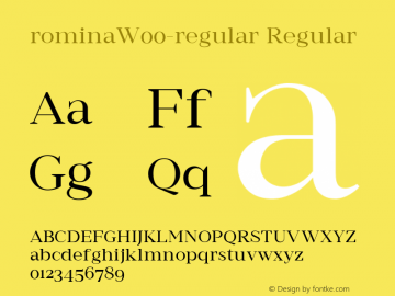 rominaW00-regular Regular Version 1.00 Font Sample