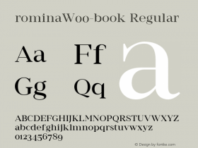 rominaW00-book Regular Version 1.00 Font Sample