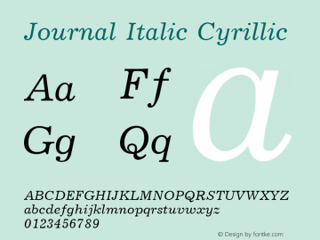 Journal Italic Cyrillic 001.000图片样张