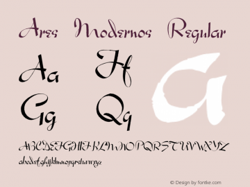 Ares Modernos Regular Version 1.000 Font Sample