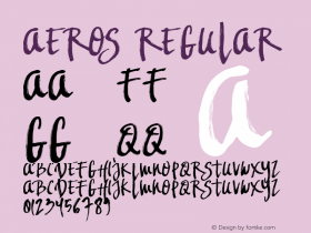 Aeros Regular Unknown Font Sample