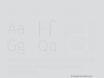 Fira Sans Two Regular Version 4.203 Font Sample