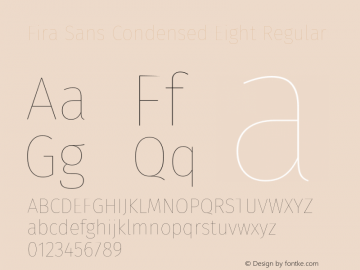 Fira Sans Condensed Eight Regular Version 4.203图片样张