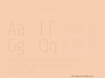 Fira Sans Compressed Two Regular Version 4.203 Font Sample