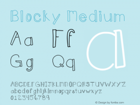 Blocky Medium Version 001.000 Font Sample