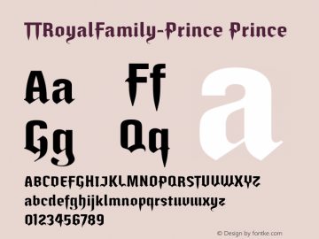 TTRoyalFamily-Prince Prince 001.000图片样张