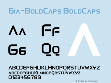 Gia-BoldCaps BoldCaps 001.000 Font Sample