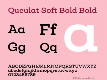Queulat Soft Bold Bold Version 1.000;PS 001.000;hotconv 1.0.88;makeotf.lib2.5.64775图片样张