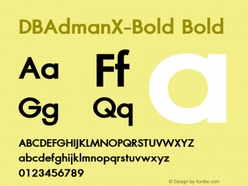 DBAdmanX-Bold Bold Version 3.200图片样张