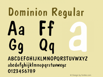 Dominion Regular 0.0图片样张