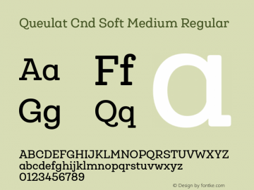 Queulat Cnd Soft Medium Regular Version 1.000;PS 001.000;hotconv 1.0.88;makeotf.lib2.5.64775 Font Sample