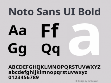 Noto Sans UI Bold Version 1.06图片样张