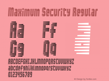 Maximum Security Regular www.pizzadude.dk Font Sample