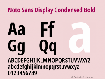 Noto Sans Display Condensed Bold Version 1.900图片样张