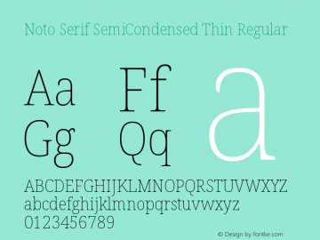 Noto Serif SemiCondensed Thin Regular 1.001图片样张