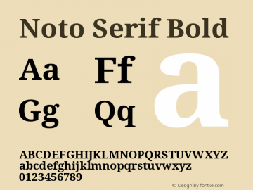 Noto Serif Bold Version 1.07 uh图片样张