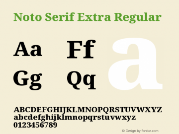 Noto Serif Extra Regular Version 1.002图片样张