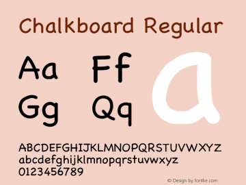 Chalkboard Regular 6.0d1e2图片样张