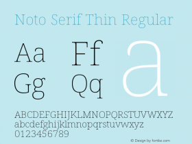 Noto Serif Thin Regular Version 1.002图片样张