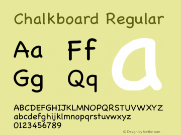 Chalkboard Regular 10.0d1e1图片样张